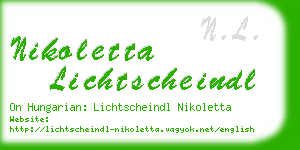 nikoletta lichtscheindl business card